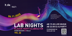 Für die LAB NIGHTS Vol. III am 06.11. in der Wasserbauhalle startet der Vorverkauf