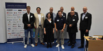 Referenten und Referentinnen vorne von links: Dunja Fioriti, Marc Rotschadl (HessenMobil), Sandro Vincenzi (Autobahn GmbH) hinten von links: Torsten Sandtel, Jörg Ritzert (DB InfraGo AG), Alexander Pilz, Markus Gerhards (Autobahn GmbH), Arne Speer (HDA, Dekan FBBU), Ulrich Burbaum (HDA, Moderation)
